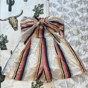 Bailey Blue Multicolor Striped Mini Skirt